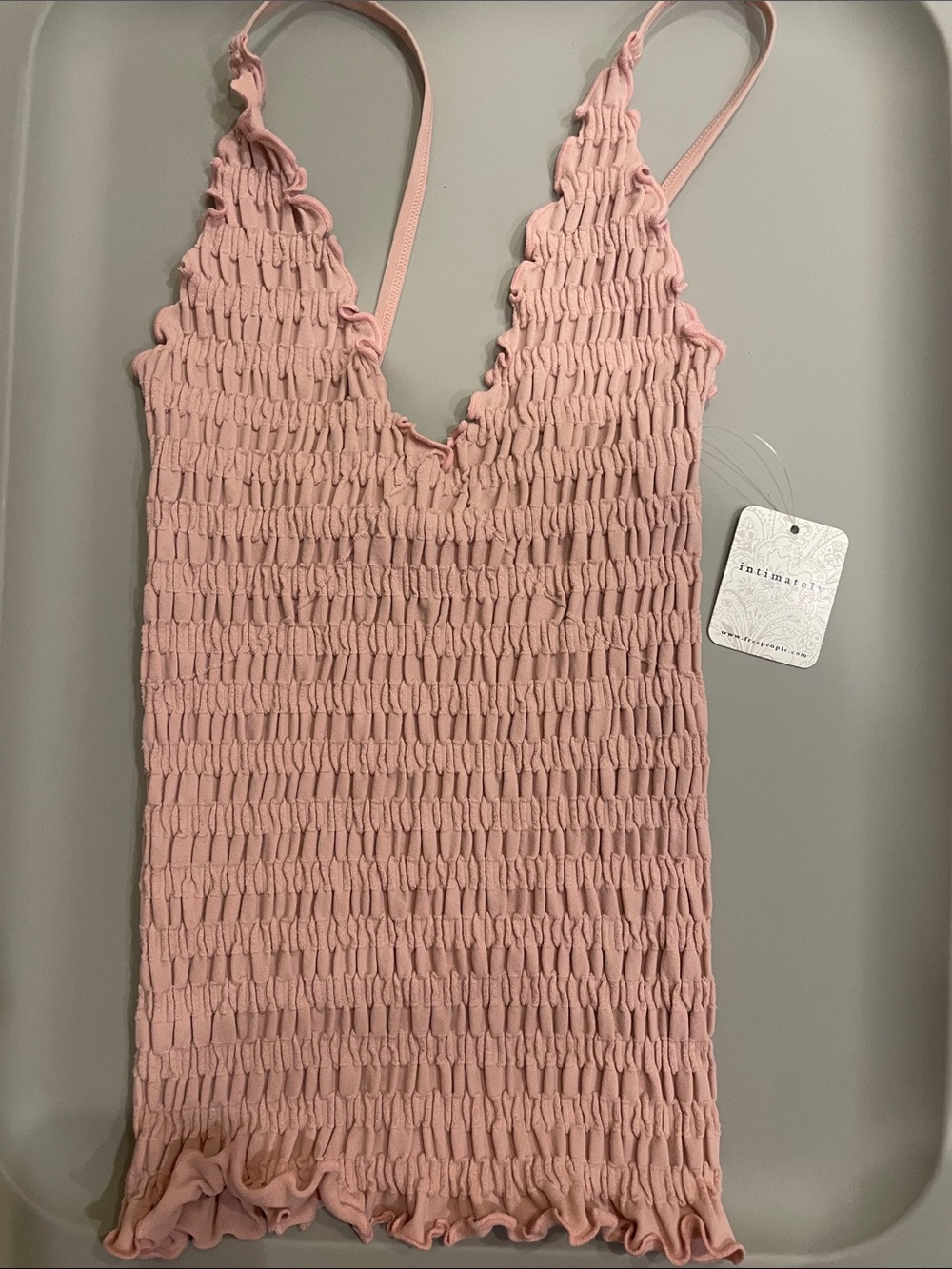 Intimately Pink Smocked Tank Top